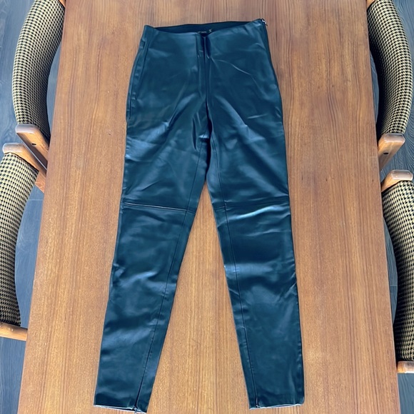 Zara Black Leather Leggings - Picture 5 of 9